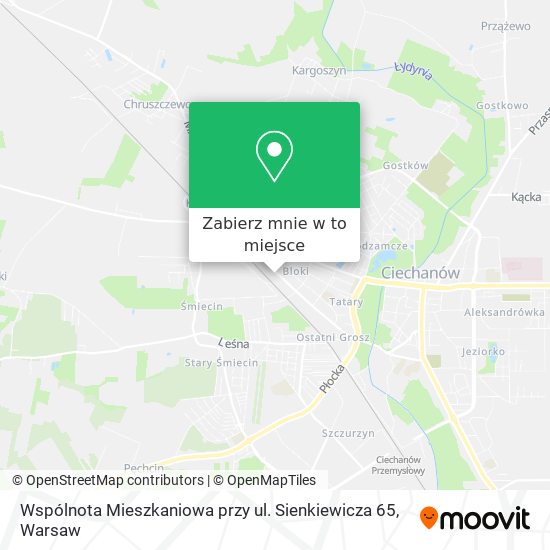 Mapa Wspólnota Mieszkaniowa przy ul. Sienkiewicza 65