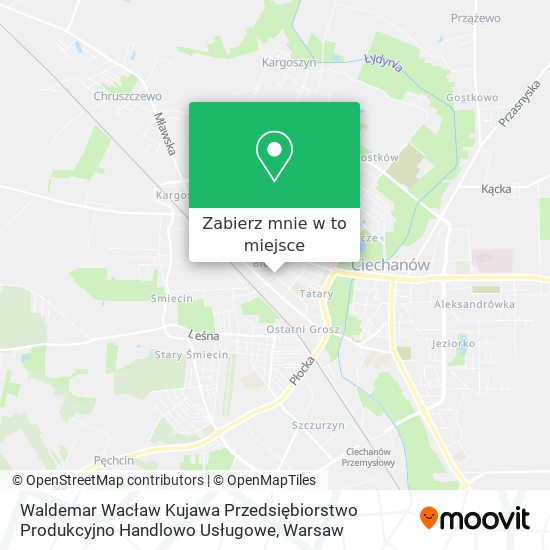 Mapa Waldemar Wacław Kujawa Przedsiębiorstwo Produkcyjno Handlowo Usługowe