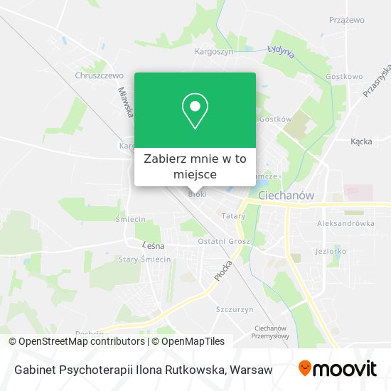 Mapa Gabinet Psychoterapii Ilona Rutkowska