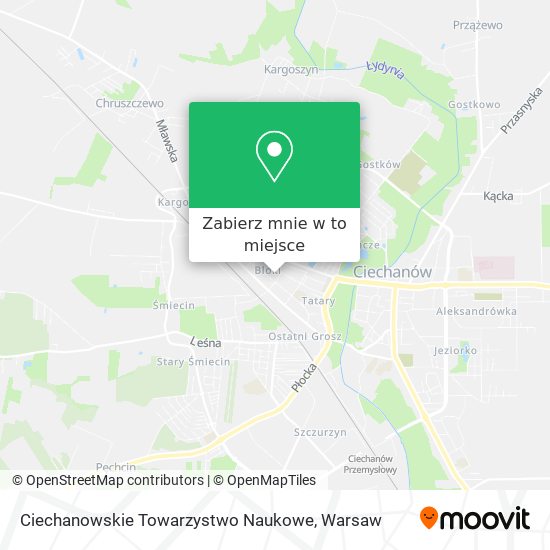 Mapa Ciechanowskie Towarzystwo Naukowe