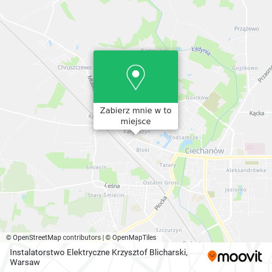 Mapa Instalatorstwo Elektryczne Krzysztof Blicharski