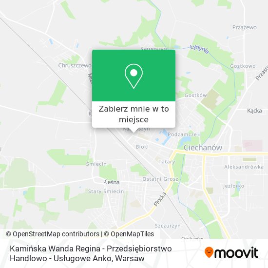 Mapa Kamińska Wanda Regina - Przedsiębiorstwo Handlowo - Usługowe Anko