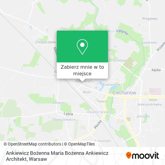 Mapa Ankiewicz Bożenna Maria Bożenna Ankiewicz Architekt