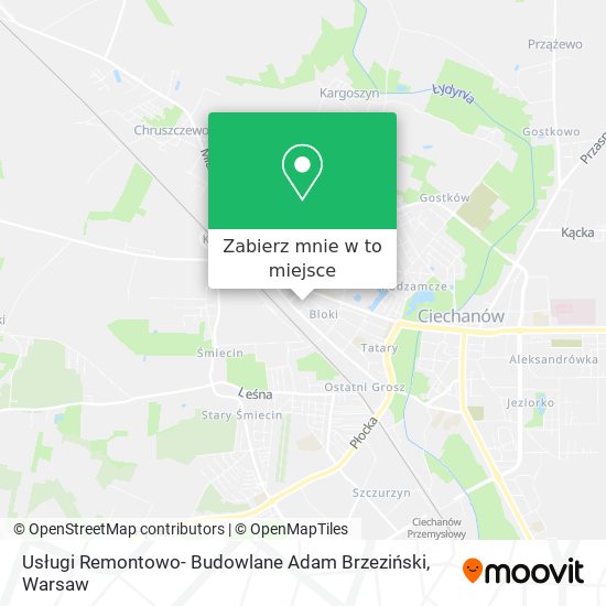 Mapa Usługi Remontowo- Budowlane Adam Brzeziński