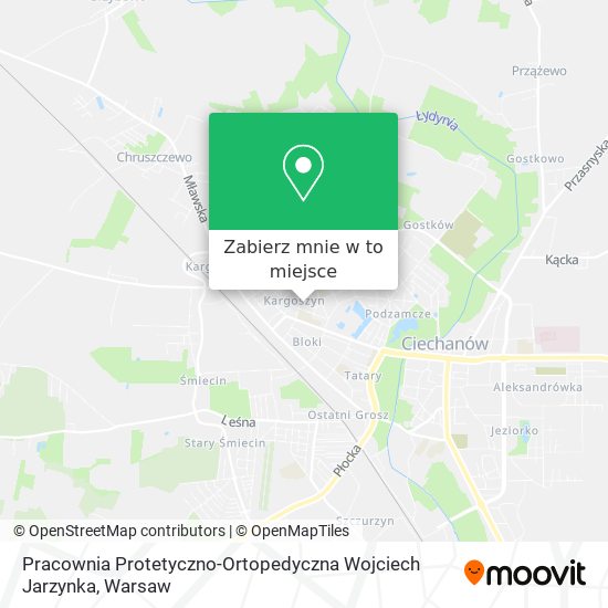 Mapa Pracownia Protetyczno-Ortopedyczna Wojciech Jarzynka