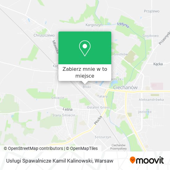 Mapa Usługi Spawalnicze Kamil Kalinowski