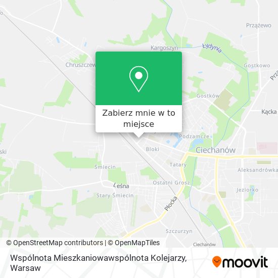 Mapa Wspólnota Mieszkaniowawspólnota Kolejarzy