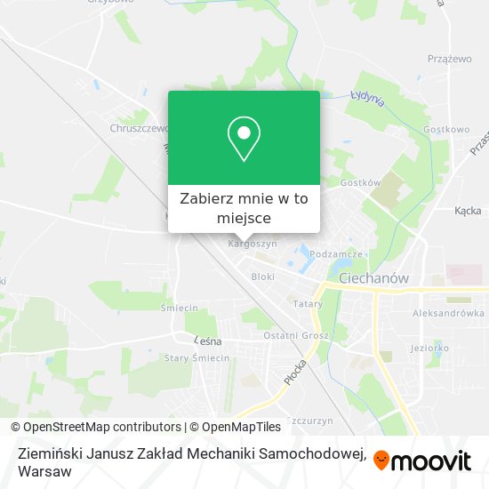 Mapa Ziemiński Janusz Zakład Mechaniki Samochodowej