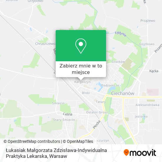 Mapa Łukasiak Małgorzata Zdzisława-Indywidualna Praktyka Lekarska