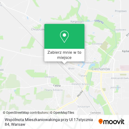 Mapa Wspólnota Mieszkaniowakinga przy Ul 17stycznia 84