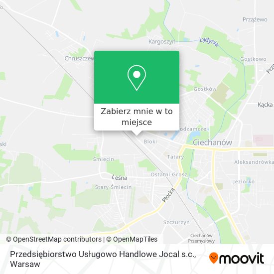 Mapa Przedsiębiorstwo Usługowo Handlowe Jocal s.c.