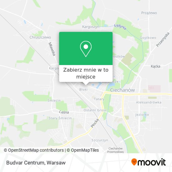 Mapa Budvar Centrum