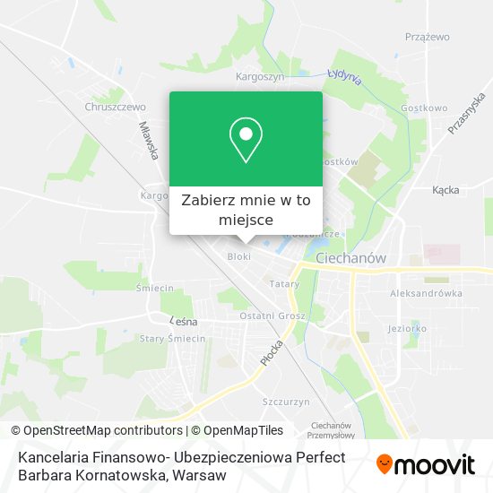 Mapa Kancelaria Finansowo- Ubezpieczeniowa Perfect Barbara Kornatowska