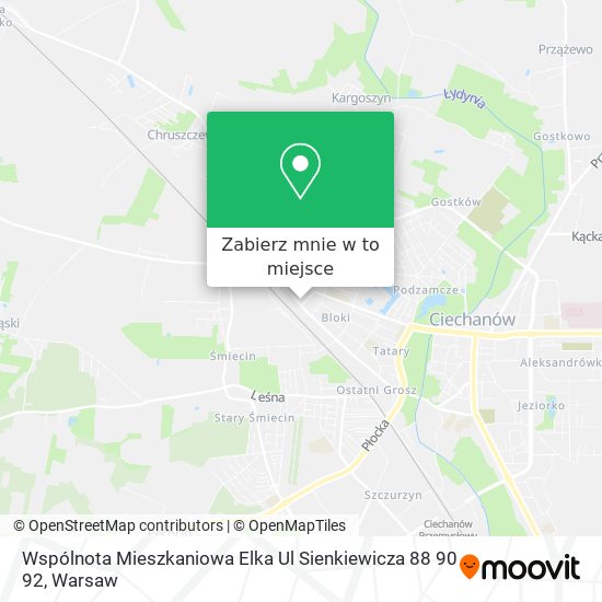 Mapa Wspólnota Mieszkaniowa Elka Ul Sienkiewicza 88 90 92