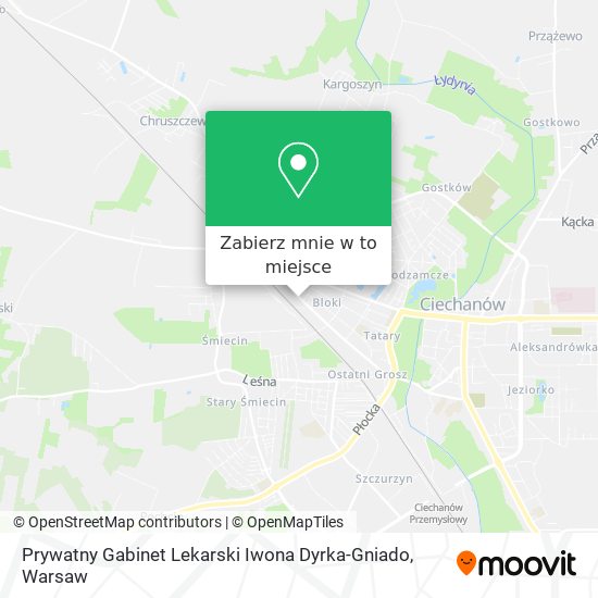 Mapa Prywatny Gabinet Lekarski Iwona Dyrka-Gniado