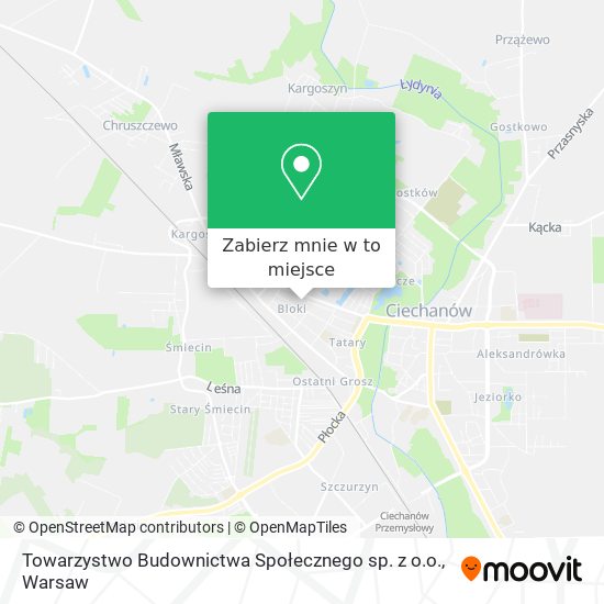 Mapa Towarzystwo Budownictwa Społecznego sp. z o.o.