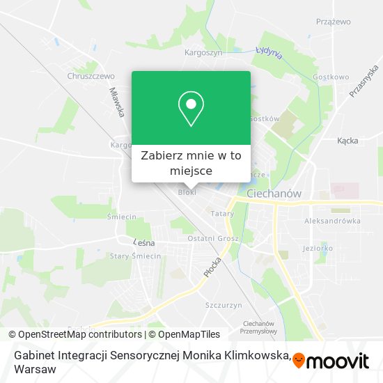 Mapa Gabinet Integracji Sensorycznej Monika Klimkowska