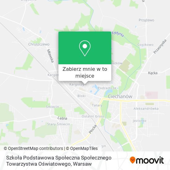 Mapa Szkoła Podstawowa Społeczna Społecznego Towarzystwa Oświatowego