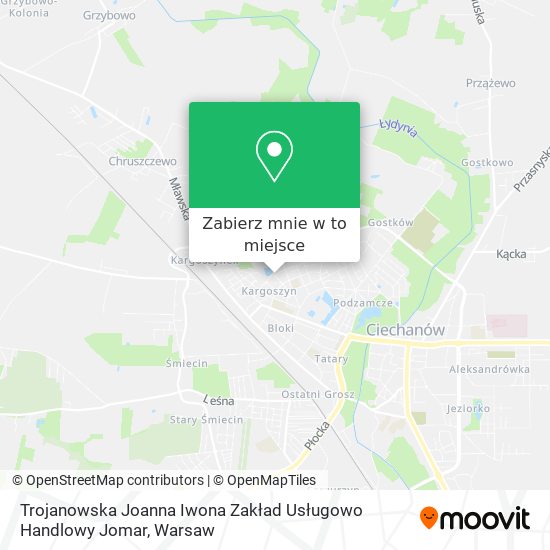 Mapa Trojanowska Joanna Iwona Zakład Usługowo Handlowy Jomar