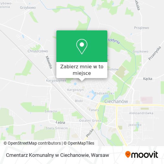 Mapa Cmentarz Komunalny w Ciechanowie