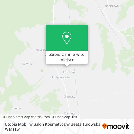 Mapa Utopia Mobilny Salon Kosmetyczny Beata Turowska