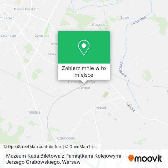 Mapa Muzeum-Kasa Biletowa z Pamiątkami Kolejowymi Jerzego Grabowskiego