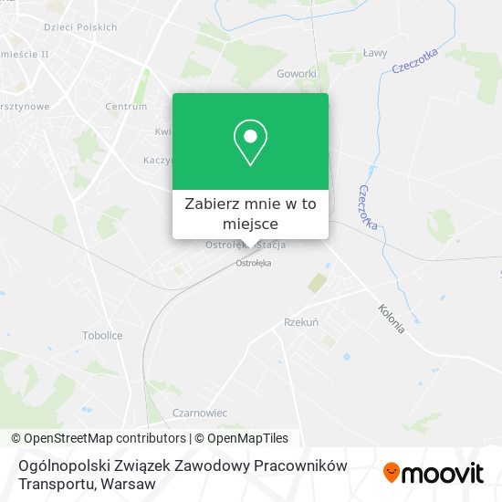 Mapa Ogólnopolski Związek Zawodowy Pracowników Transportu