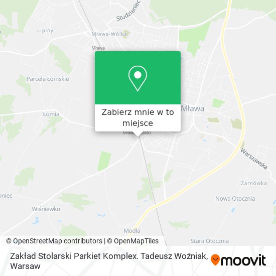 Mapa Zakład Stolarski Parkiet Komplex. Tadeusz Woźniak