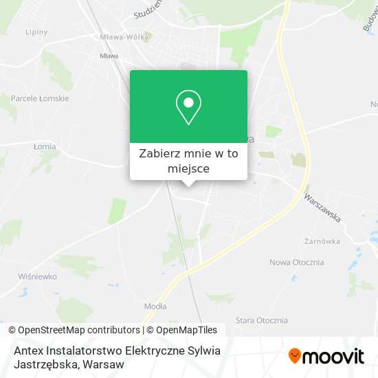 Mapa Antex Instalatorstwo Elektryczne Sylwia Jastrzębska