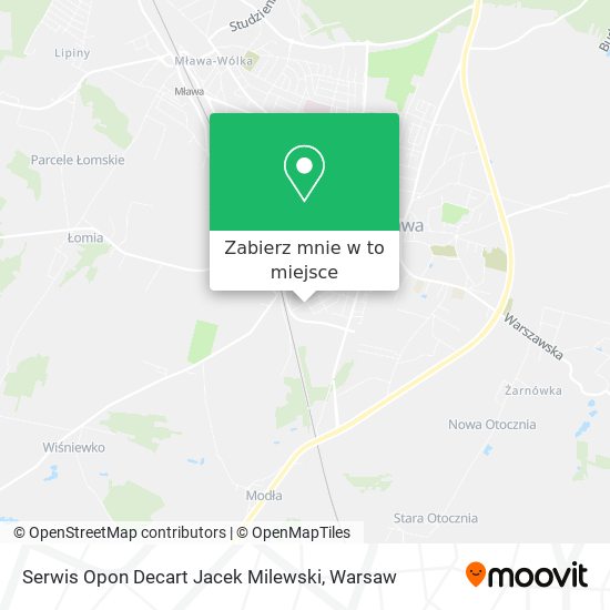 Mapa Serwis Opon Decart Jacek Milewski