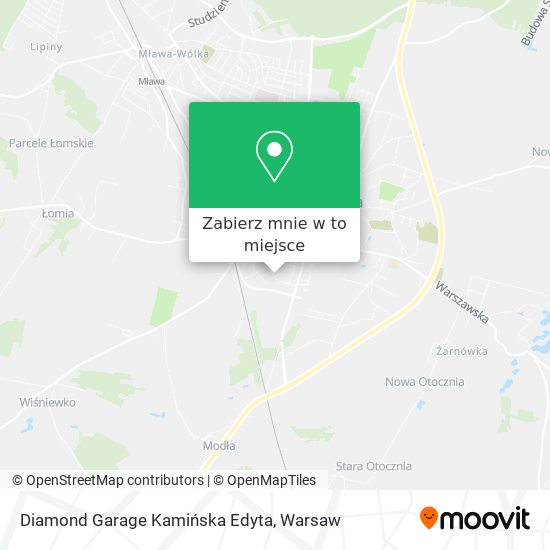 Mapa Diamond Garage Kamińska Edyta