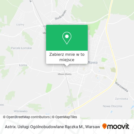 Mapa Astrix. Usługi Ogólnobudowlane Rączka M.