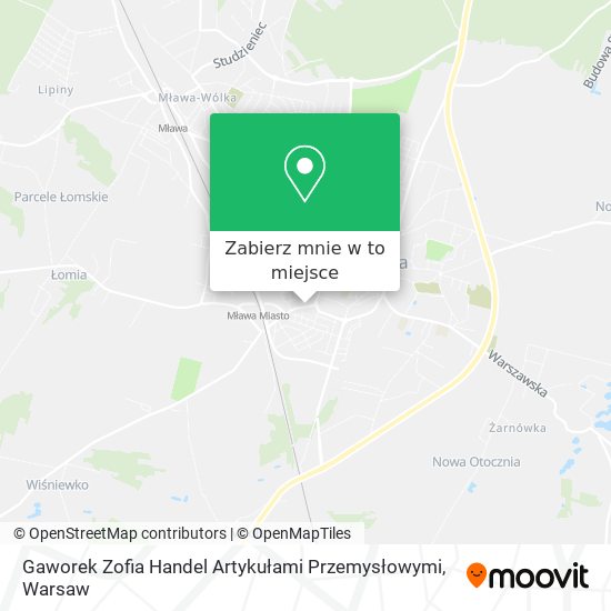 Mapa Gaworek Zofia Handel Artykułami Przemysłowymi