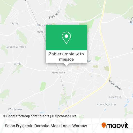 Mapa Salon Fryzjerski Damsko Meski Ania