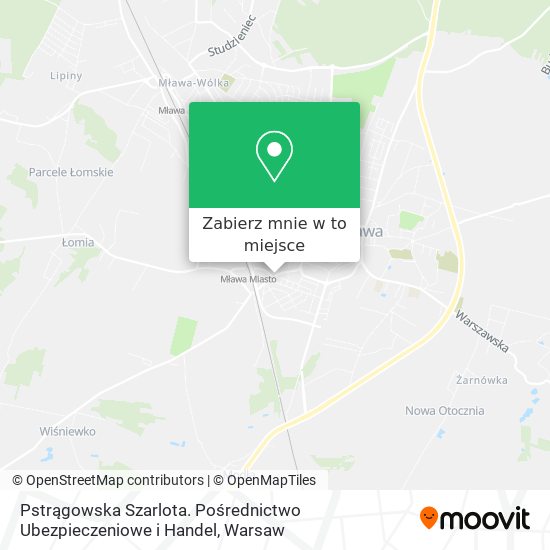 Mapa Pstrągowska Szarlota. Pośrednictwo Ubezpieczeniowe i Handel