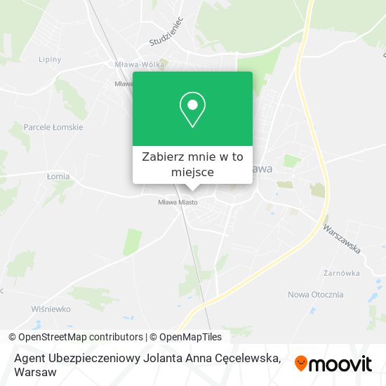 Mapa Agent Ubezpieczeniowy Jolanta Anna Cęcelewska