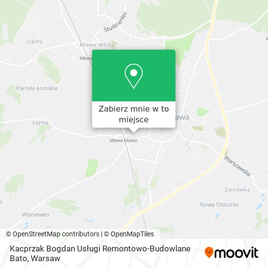 Mapa Kacprzak Bogdan Usługi Remontowo-Budowlane Bato