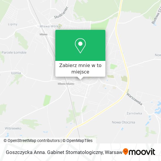 Mapa Goszczycka Anna. Gabinet Stomatologiczny