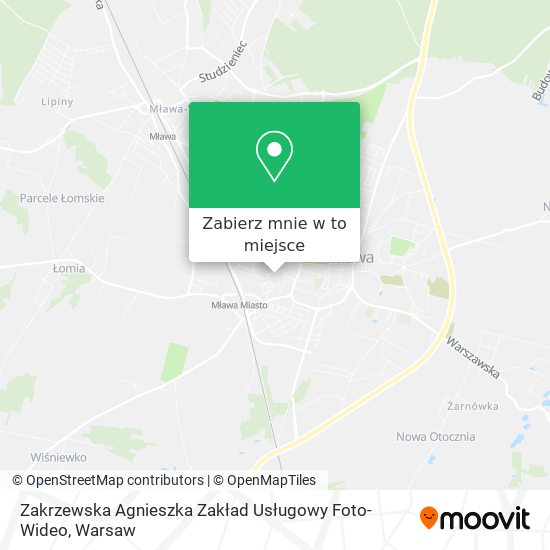 Mapa Zakrzewska Agnieszka Zakład Usługowy Foto-Wideo