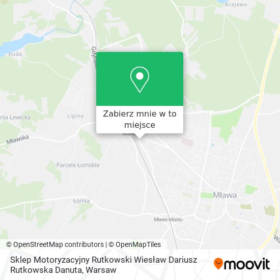 Mapa Sklep Motoryzacyjny Rutkowski Wiesław Dariusz Rutkowska Danuta