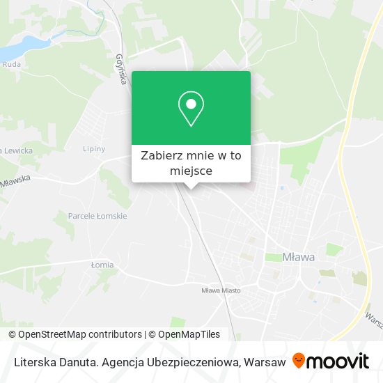 Mapa Literska Danuta. Agencja Ubezpieczeniowa