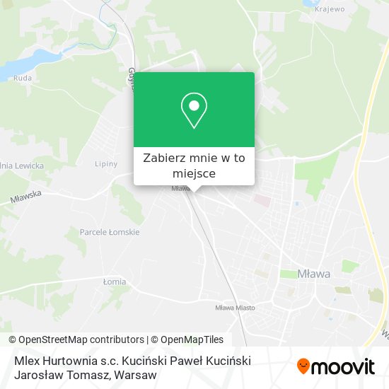 Mapa Mlex Hurtownia s.c. Kuciński Paweł Kuciński Jarosław Tomasz