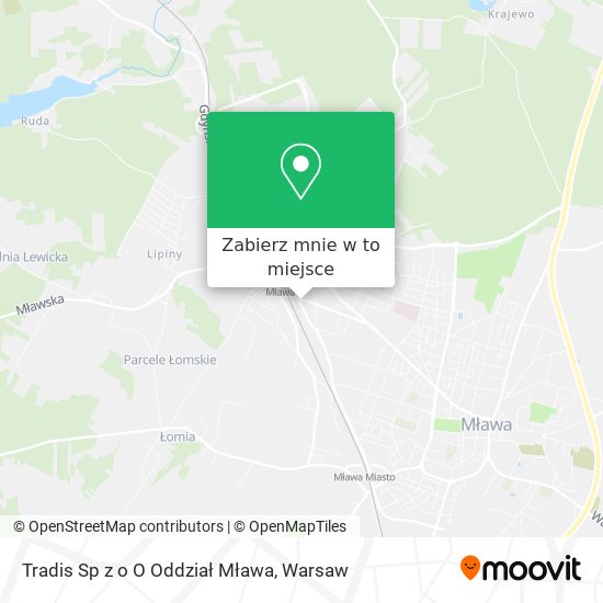 Mapa Tradis Sp z o O Oddział Mława