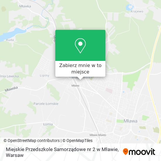 Mapa Miejskie Przedszkole Samorządowe nr 2 w Mławie