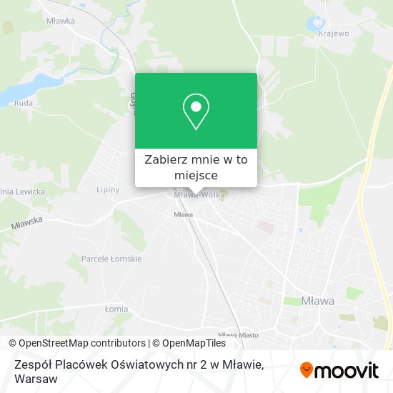 Mapa Zespół Placówek Oświatowych nr 2 w Mławie