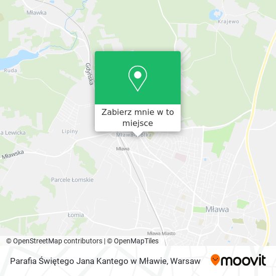 Mapa Parafia Świętego Jana Kantego w Mławie