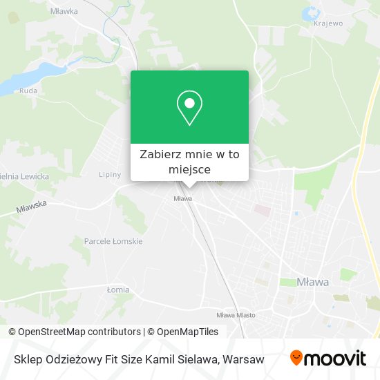 Mapa Sklep Odzieżowy Fit Size Kamil Sielawa