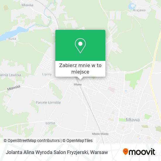 Mapa Jolanta Alina Wyroda Salon Fryzjerski