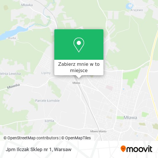 Mapa Jpm Ilczak Sklep nr 1