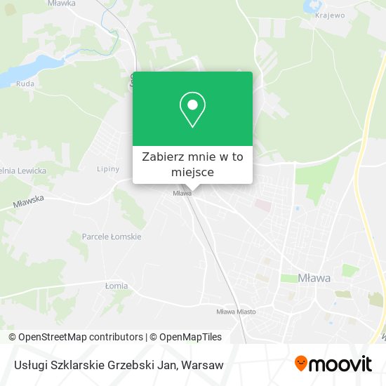 Mapa Usługi Szklarskie Grzebski Jan